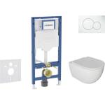 Geberit Duofix - Комплект за монтаж пред стена, тоалетна Oudee и седалка със система „softclose, бутон Sigma01, алпийско бяло SANI11CA3113B (SANI11CA3113B)