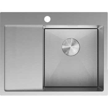 Mexen Exar стоманена мивка с 1 отделение и дъска за отцеждане, дясно 620 x 480 mm, (6432621005P-01HC)