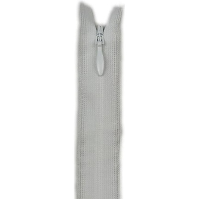 YKK zip skrytý neděl. 2mm, bílá - 40 cm