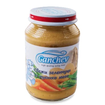 Image 1 of Ганчев пюре Свежи зеленчуци с пуешко месо