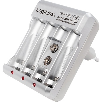 LogiLink Зарядно устройство за Ni-MH/Ni-Cd батерии AA/AAA/9V