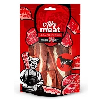 Cobbys pet aiko Meat sušené hovädzie mäso s byvolou kožou a s hovädzím filé 200 g