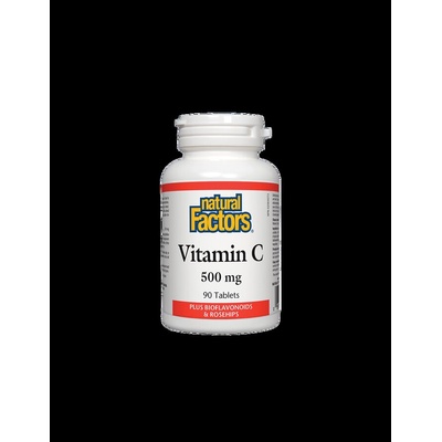 Natural Factors Vitamin C | Витамин Ц 500 mg + Шипка и Биофлавони х 90 таблетки (1300 NF)