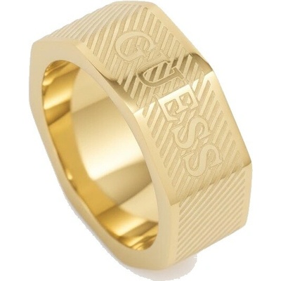 Guess pozlacený prsten pro muže Bond Street JUMR03030JWYG