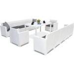 BICA Комплект мебели от техноратан Nebraska Apetito Max 12 бял Bica (BCHNEB12BL)