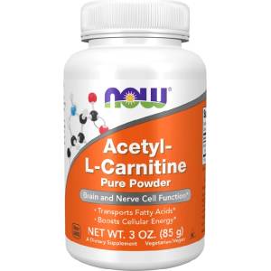 NOW NOW Acetyl L-Carnitine Pure Powder, 85 Grams - fitnesdobavki - 40,88 лв