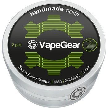 VapeGear Handmade Coils MTL Fused Clapton Ni80 2-32/40G 2,5mm 2ks