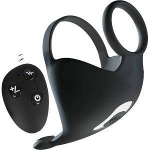 Rebel Cock ring with RC ball massager