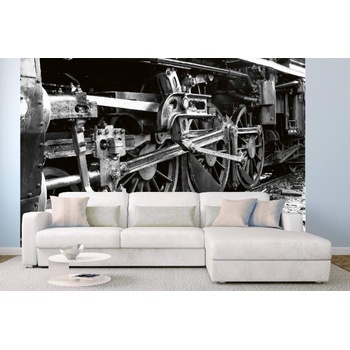 DIMEX ART s. r. o Самозалепваща се флизелинова фототапета колела на влака 375 x 250 см