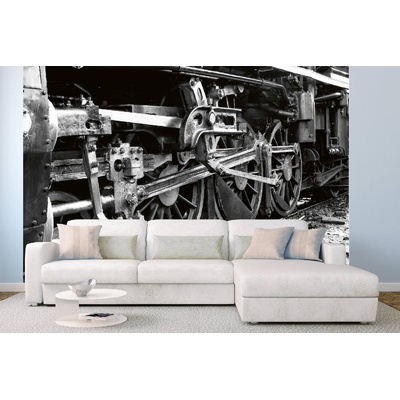 DIMEX ART Самозалепваща се флизелинова фототапета колела на влака 375 x 250 см