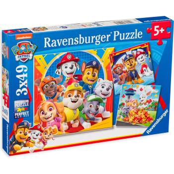 Ravensburger Пъзел Ravensburger от 3 х 49 части - Пес Патрул (05048)