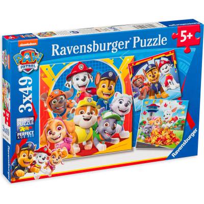 Ravensburger Пъзел Ravensburger от 3 х 49 части - Пес Патрул (05048)