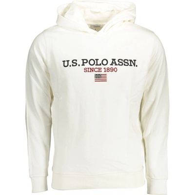 U.S. POLO Perfektná pánska mikina Biela