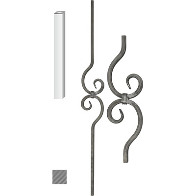 DOPRODEJ tyč 12 x 12 mm, 110 x 900 mm