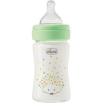 Chicco Бебешка стъклена бутилка Perfect Easy 150 ml slow силикон неутрална 0m+ (20251.30)