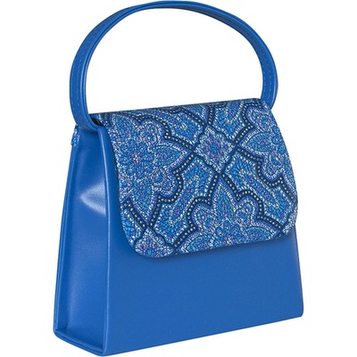 vzorovaná spoločenská kabelka do ruky 367 Modrá