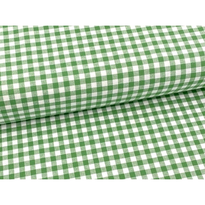 Mirtex Plátno KANAFAS 140/K07 Zelená kostka 10mm šíře 150cm Ceník: METRÁŽ: od 1 metrů