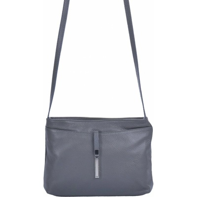 MaxFly dámská kožená crossbody kabelka 5085 šedá
