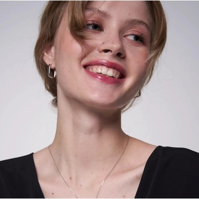 SilveAmo stříbrné kruhové Čtverce C21154