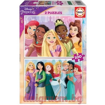 Educa Пъзел educa 19298 - 2 х 100 части - Дисни принцеси (edu19298)