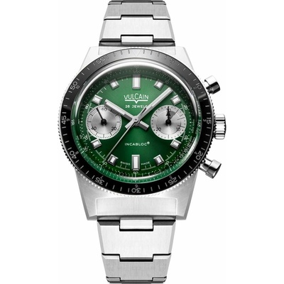 Vulcain Skin Green - Steel Bracelet
