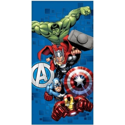 Carbotex Bavlnená plážová osuška Avengers útočia 70 x 140 cm