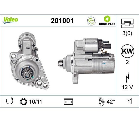 Štartér VALEO CORE-FLEX 201001