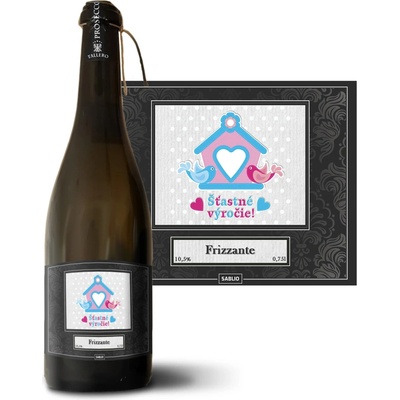 Sablio Šťastné výročí 2 Prosecco biele suché šumivé víno 10,5 % 0,75 l (holá fľaša)