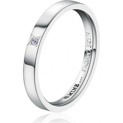 S'Agapõ Dámsky snubný prsteň so Swarovski kryštálom For Love SFV31