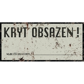 Ceduľa Kryt Obsazen