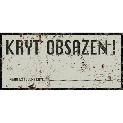 Ceduľa Kryt Obsazen