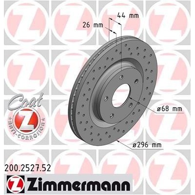Brzdový kotúč ZIMMERMANN 200.2527.52
