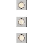 Philips - Комплект от 3 вградени осветителни тела PERIDOT, 1xGU10/7W/230V, сребрист (P7282)