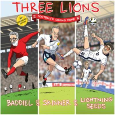 Baddiel Skinner & Lightning Seeds: Three Lions (Coloured Red Vinyl, Remastered) - Vinyl (EP)