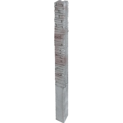 DITON Plotový systém QUICK WALL STONE Velikost: 15 × 15 × 290, Varianta: Quick wall stone - sloupek rohový 200 šedý mix, Povrch: natur, reliéfní