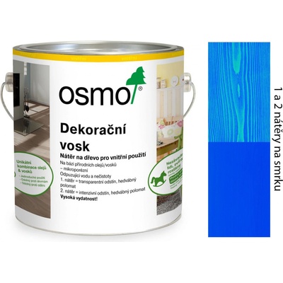 Osmo 3125 Dekorační vosk intenzivní 0,375 l Modrý