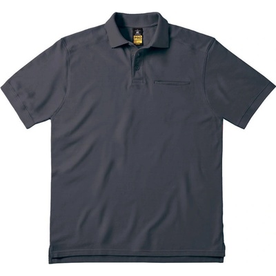 B&C polokošile Energy Pro krátký rukáv pánská COT010C1100101-dark grey