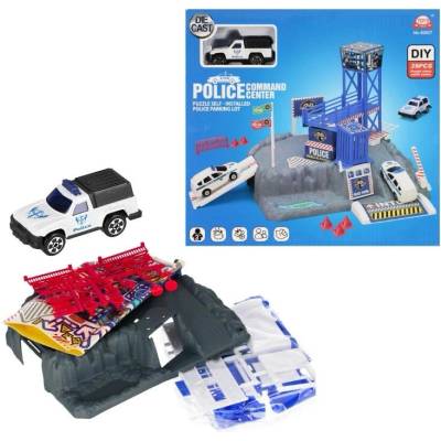 CreativeToys Policajné parkoviště s autíčkem