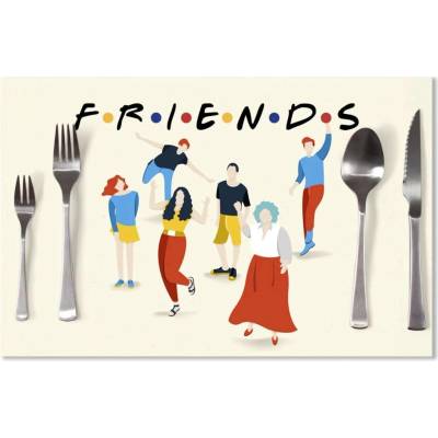 Sablio Prostírání Seriál přátelé FRIENDS Postavy 40x30cm