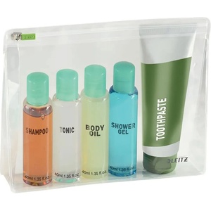 LEITZ Несесер Leitz Traveller Zipper M wash bag 2 units - Clear (Transparent)