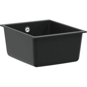 vidaXL Единична мивка за кухня Гранит 37 x 46 x 20 см Графит (42053763)