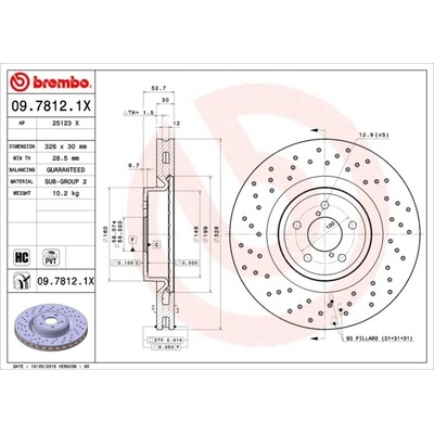 Brzdový kotúč BREMBO 09.7812.1X