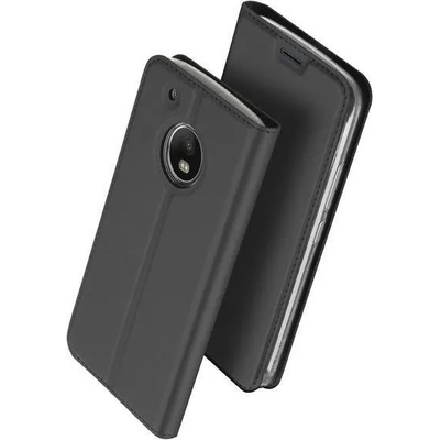 Dux Ducis Кожен Калъф за Moto G5 Pro, Dux Ducis Skin Pro Book Case, Тъмно Сив (6934913097540)