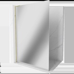 Mexen Kioto L душ кабина Walk-in 110 x 200 cm, огледало, златна - 800-110-103-50-50 (800-110-103-50-50)