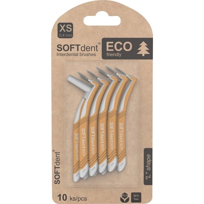 SOFTdent Mezizubní kartáček ECO zahnutý 0,4 mm 10 ks