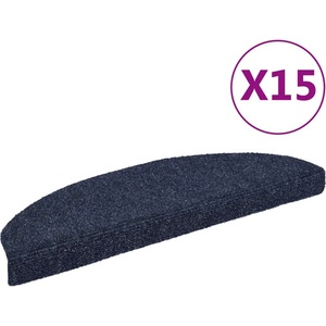 vidaXL Изтривалки за стълби, самозалепващи се, 15 бр. , 65x21x4 см, сини, полукръгли, големи