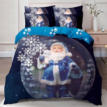 EmonaMall Двулицево коледно спално бельо (реално изображение) EmonaMall, 6 части - Модел S17135 (S17135-6666d5)