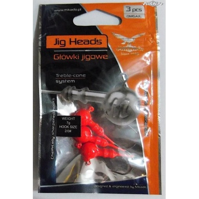 MIKADO Barvené JIG HEAD OMGAJO oranžové BN vel.3 15g 3 ks