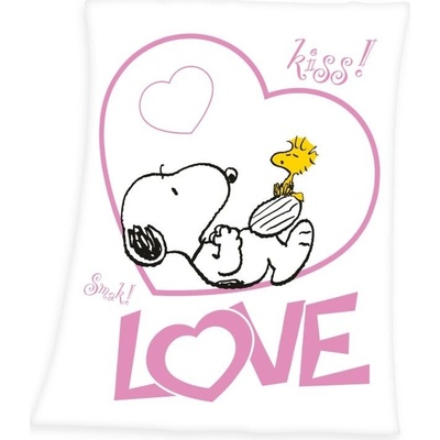 HERDING Fleece deka Snoopy Love