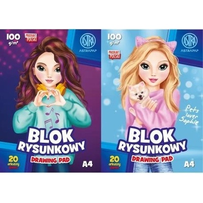 Astra Náčrtník skicár A4 20 listov 100g/m2 "Emi&Sofi"